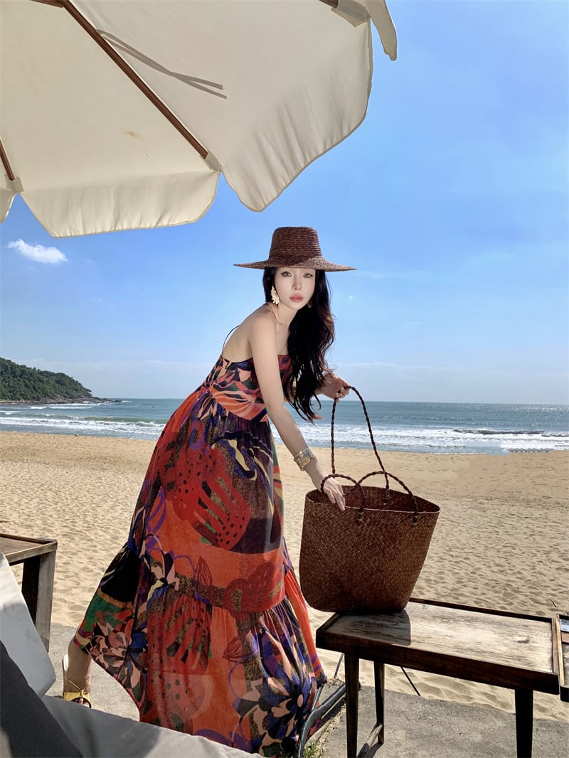 【dress】プリントキャミワンピース　M25211