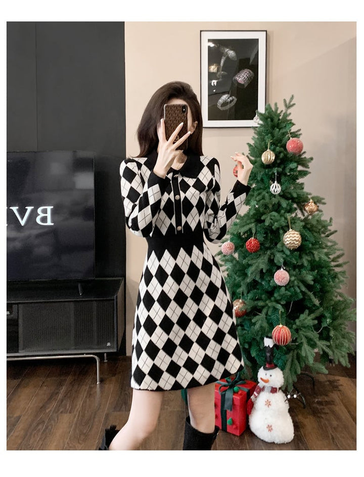 【dress】ニットワンピース　M25464