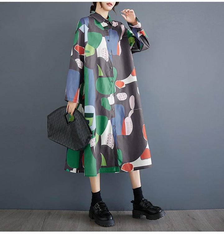 【dress】プリントカジュアルワンピース　M29404