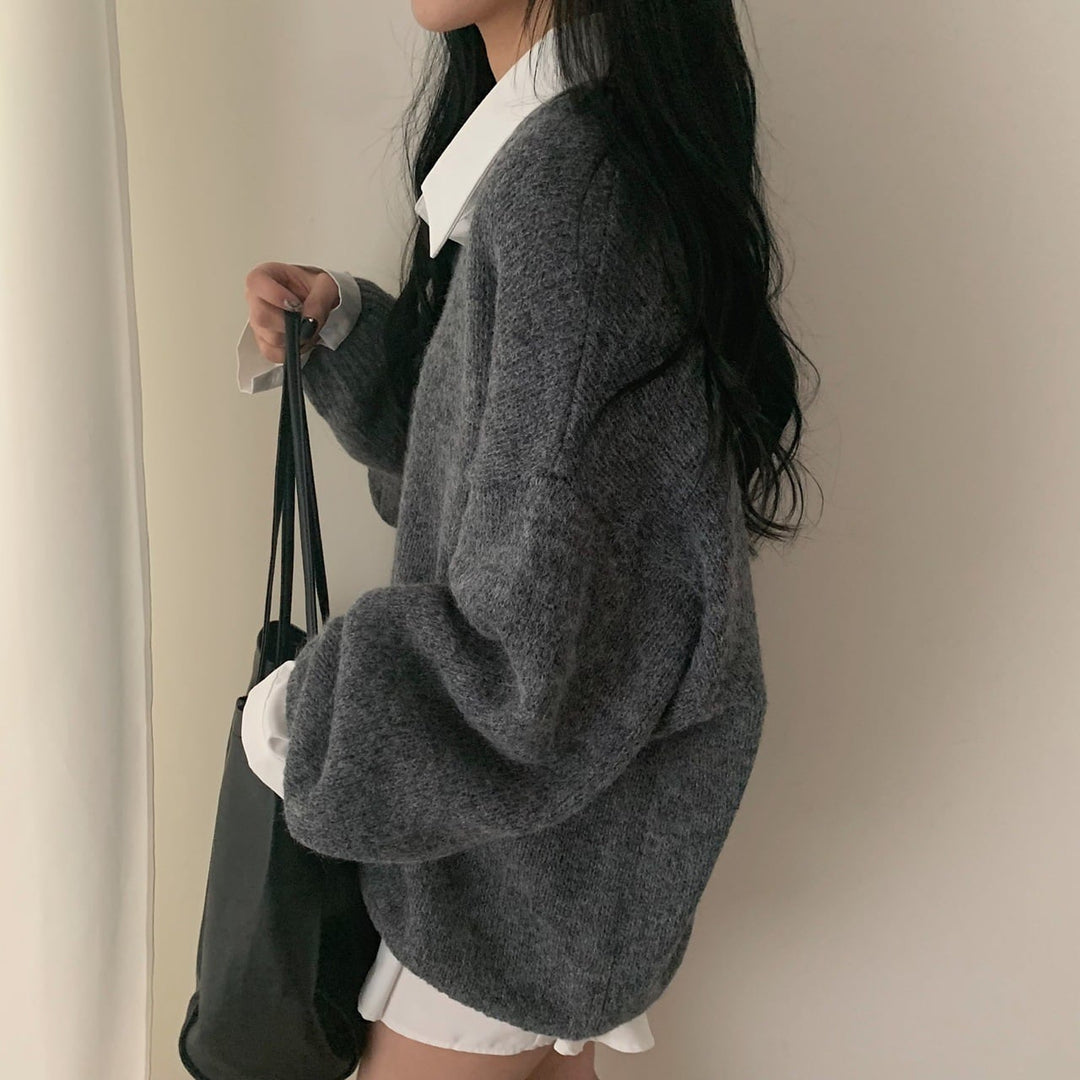 【tops】Vネックニットセーター　M25349