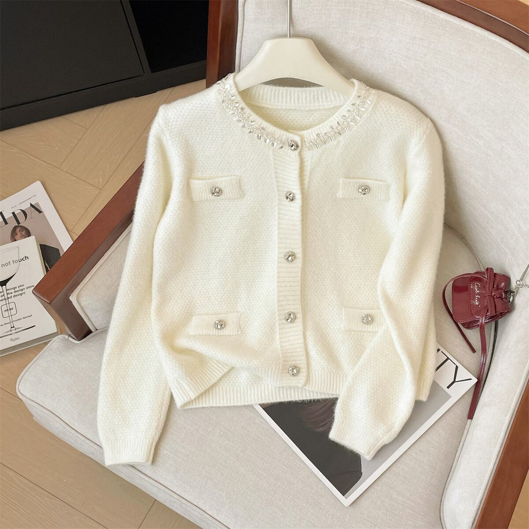 【outer】スパンコールニットカーデ　M29216