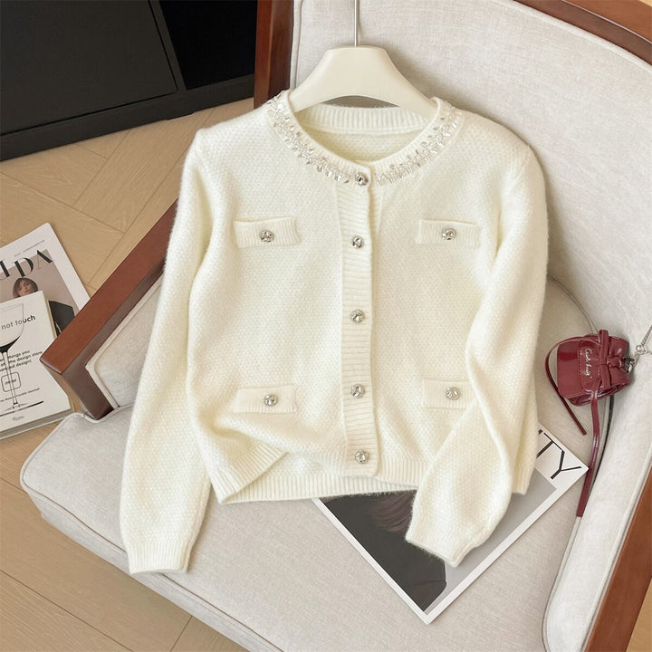 【outer】スパンコールニットカーデ　M29216