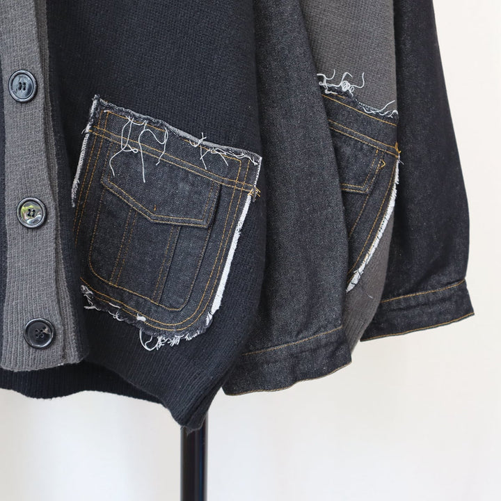 【outer】ドッキングニットカーデ　M18952