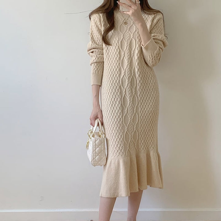 【dress】今季マストバイニットワンピースゆったり　M17657