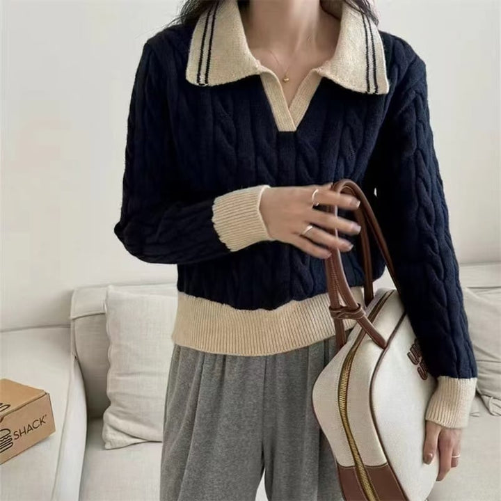【tops】POLOネックニットセーター　M26591