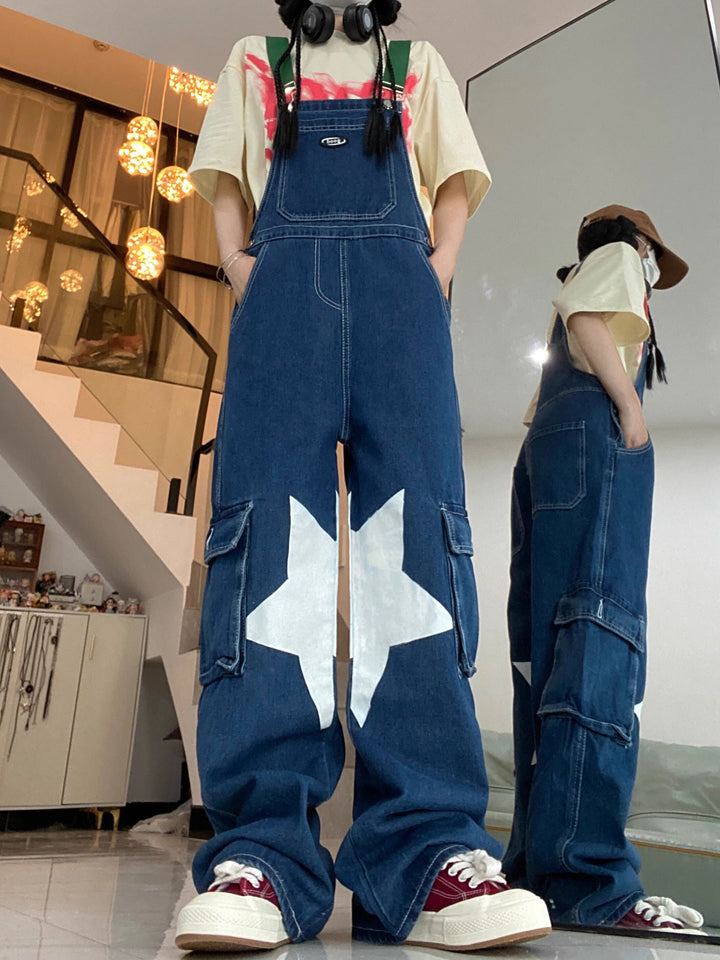 【bottoms】デニムサロペットパンツ　M19201