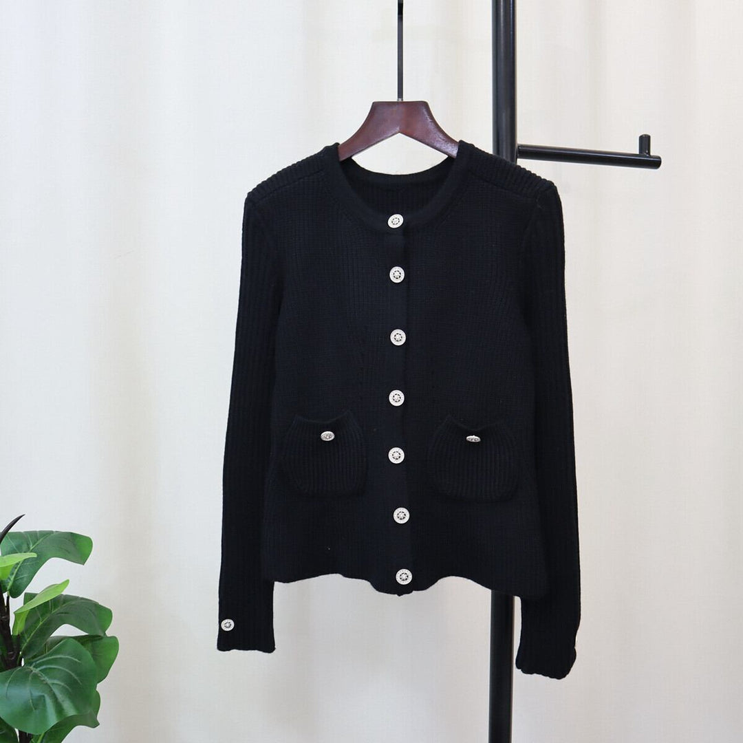 【outer】クルーネックニットカーデ　M27599