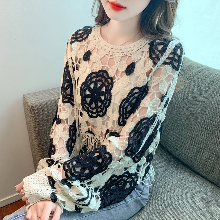 【tops】レースプルオーバー　M29359