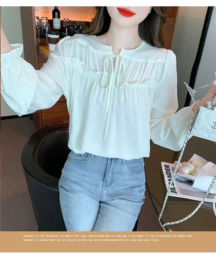 【tops】 爽やかな印象スウィートフリルシャツトップス　M17247