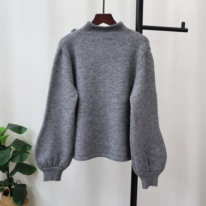 【tops】フラワーモチーフニットトップス　N2904