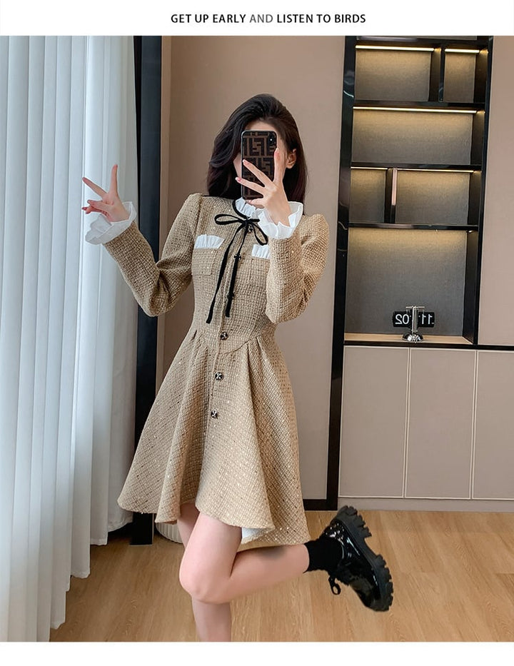 【dress】リボン付きデートワンピース　M18358