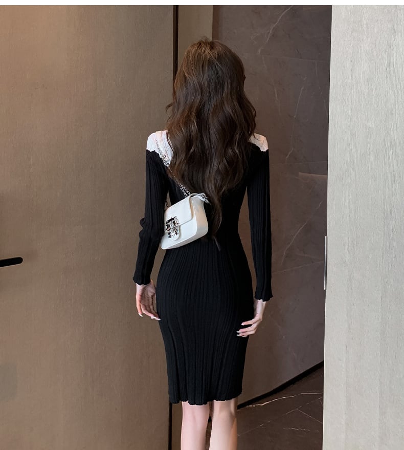 【dress】人気アイテム ! ニットワンピース人気デザイン　M17601