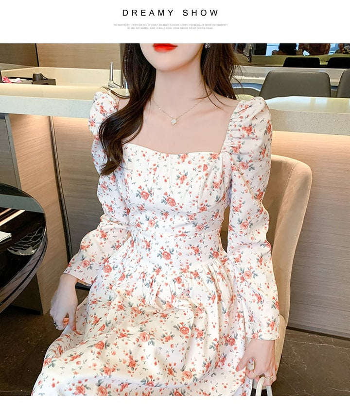 【dress】人気を独占中 スウィート花柄ワンピース着瘦せ　M17258