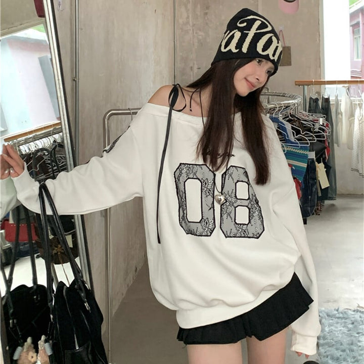 【tops】オフショルダープルオーバー　M26038
