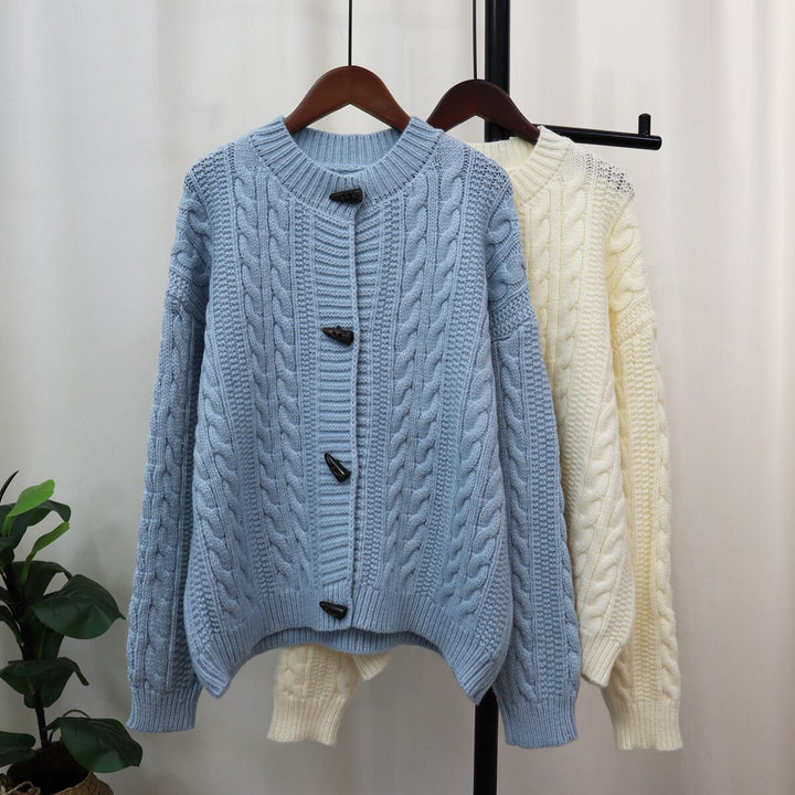【outer】ボーダー柄ニットカーデ　M18788