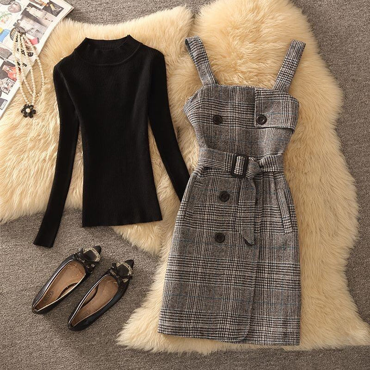 【dress】チェック柄キャミワンピース　N2258