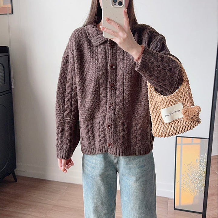 【outer】ニットカーディガン Q7147