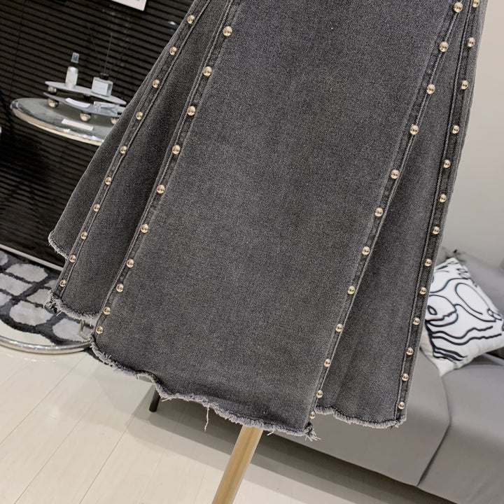 【set】ビーズ付きデニムキャミワンピース×デニムジャケットセット　M26346