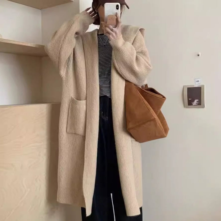 【outer】ロング丈ニットカーデ　M25571