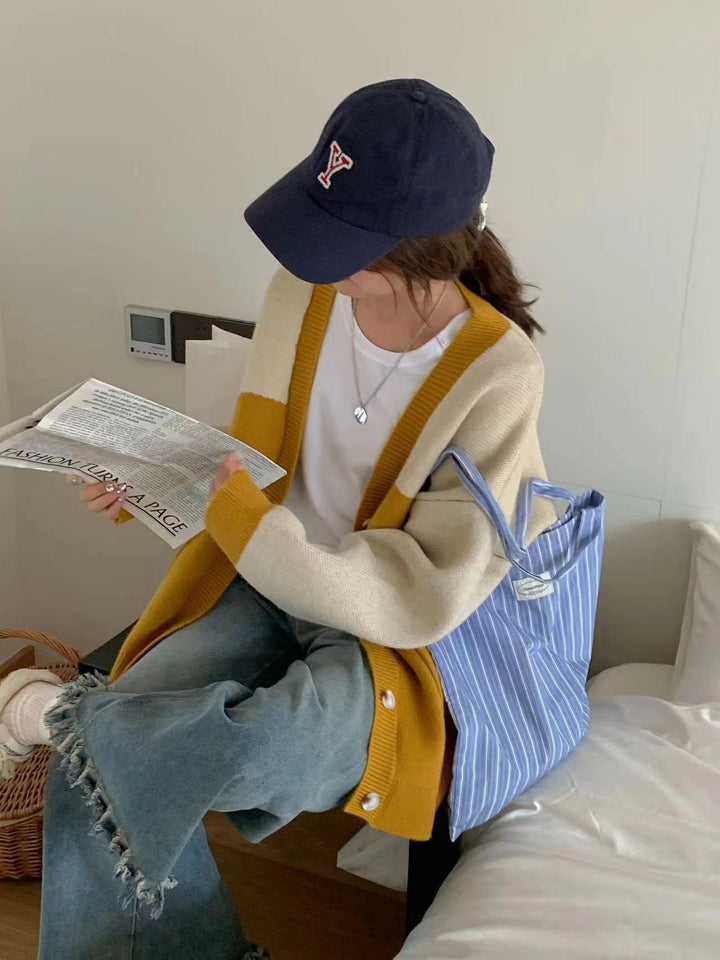 【outer】Vネックニットカーデ　M26299