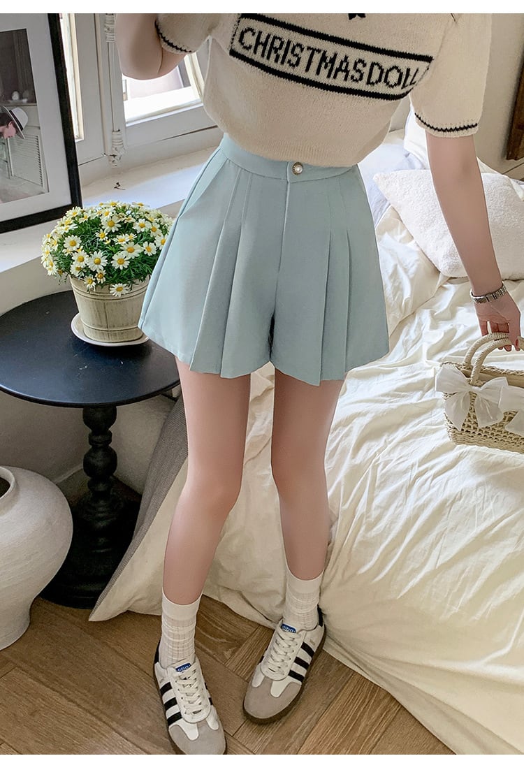 【bottoms】プリーツショートパンツ　M29610