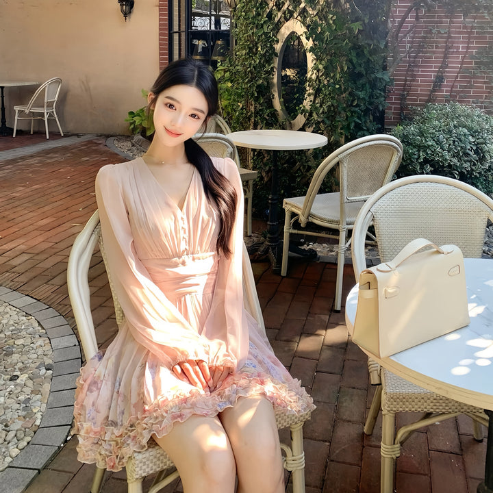【dress】ギャザーフリルミニワンピース　N3262