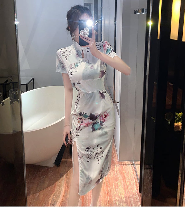 【dress】絶対欲しいエレガントスリットデートワンピース　M17354