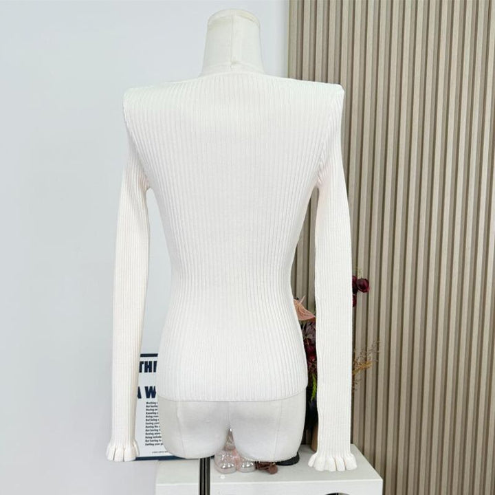 【tops】Vネックニットトップス Q7615