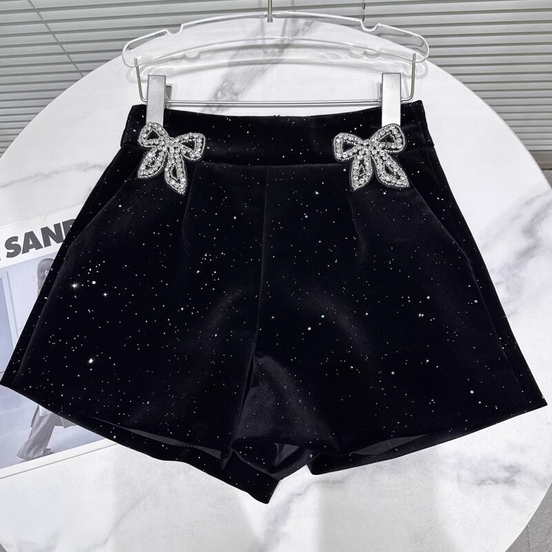【bottoms】リボン付きショートパンツ Q7346