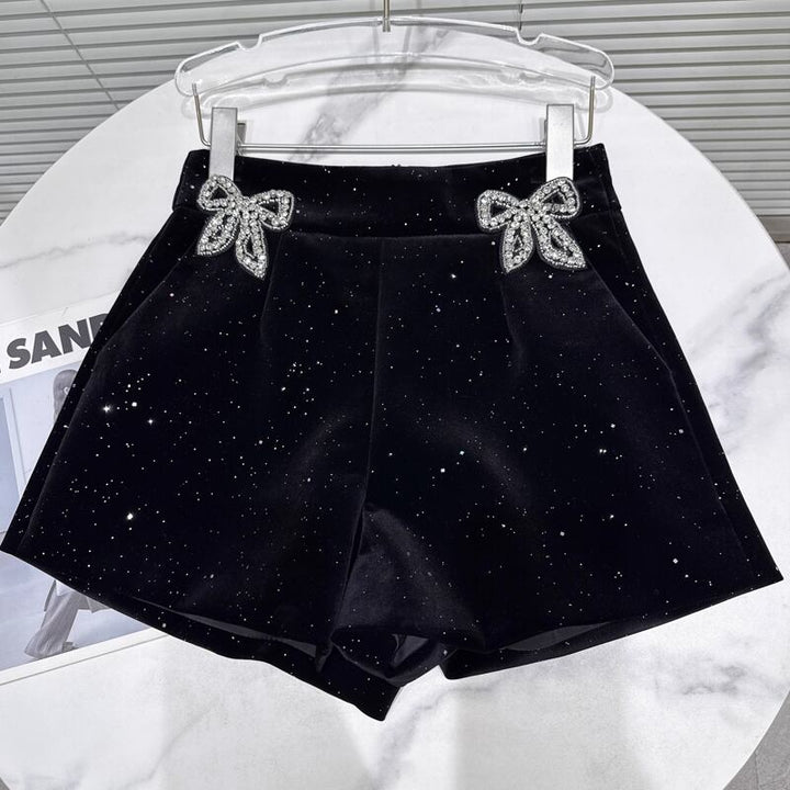 【bottoms】リボン付きショートパンツ Q7346