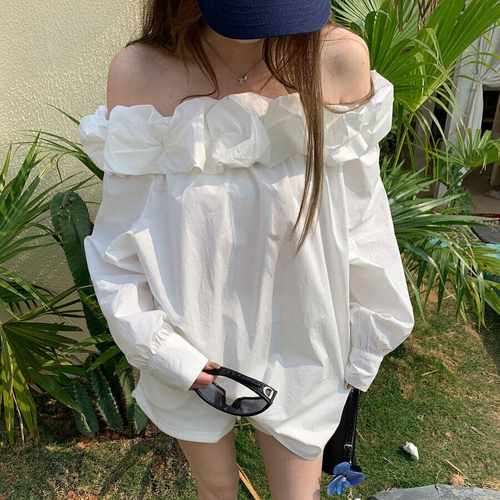 【tops】ボートネックブラウス　M29792