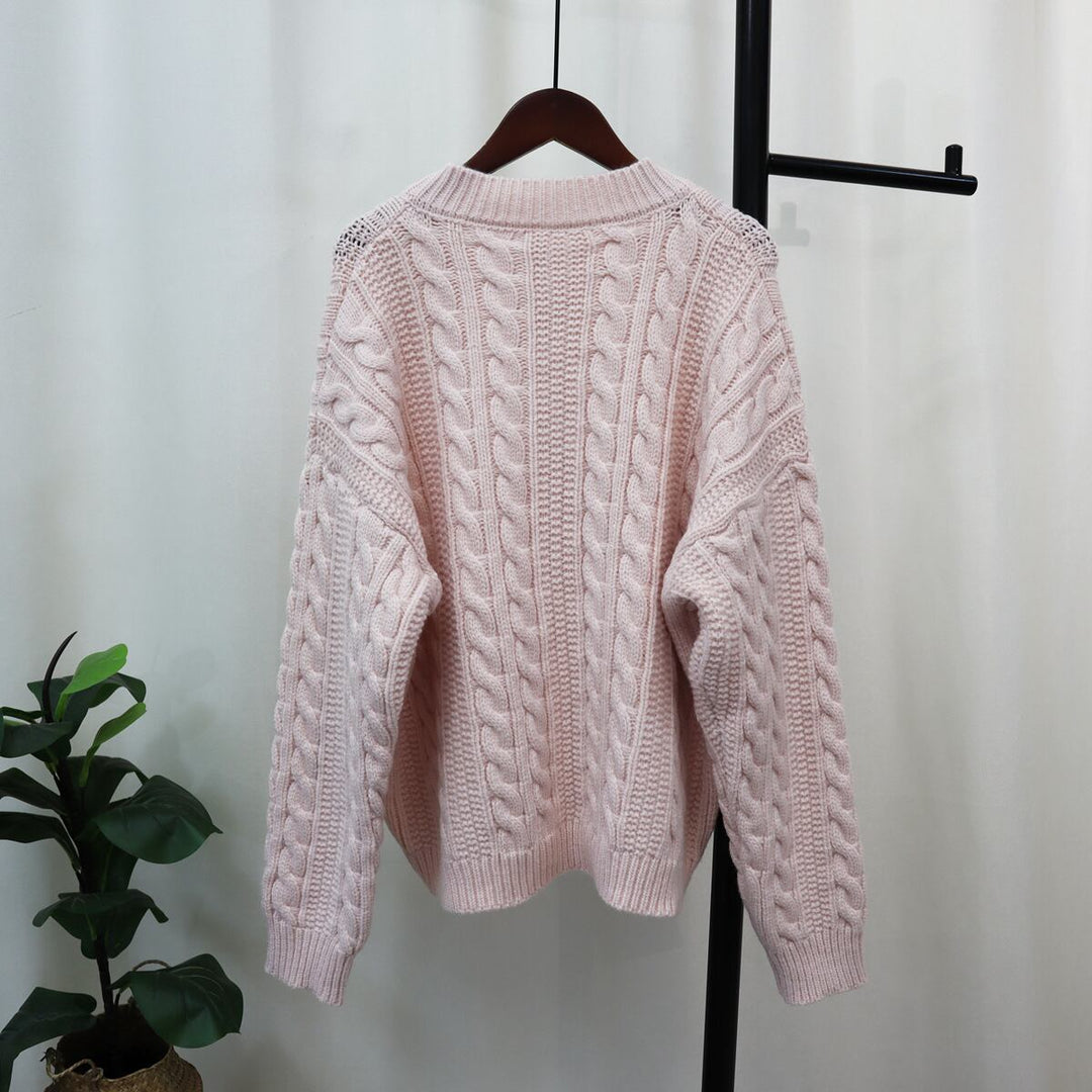 【outer】ボーダー柄ニットカーデ　M18788