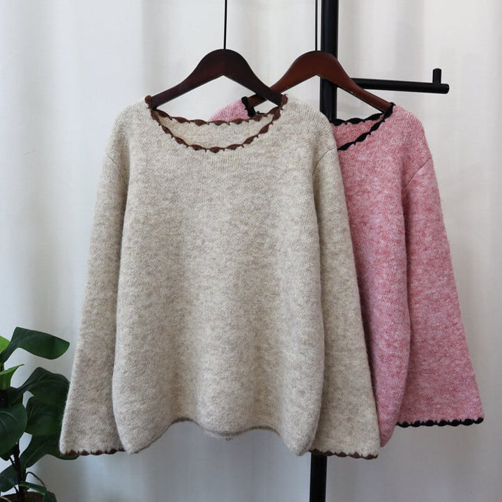 【tops】クルーネックニットセーター　M26859