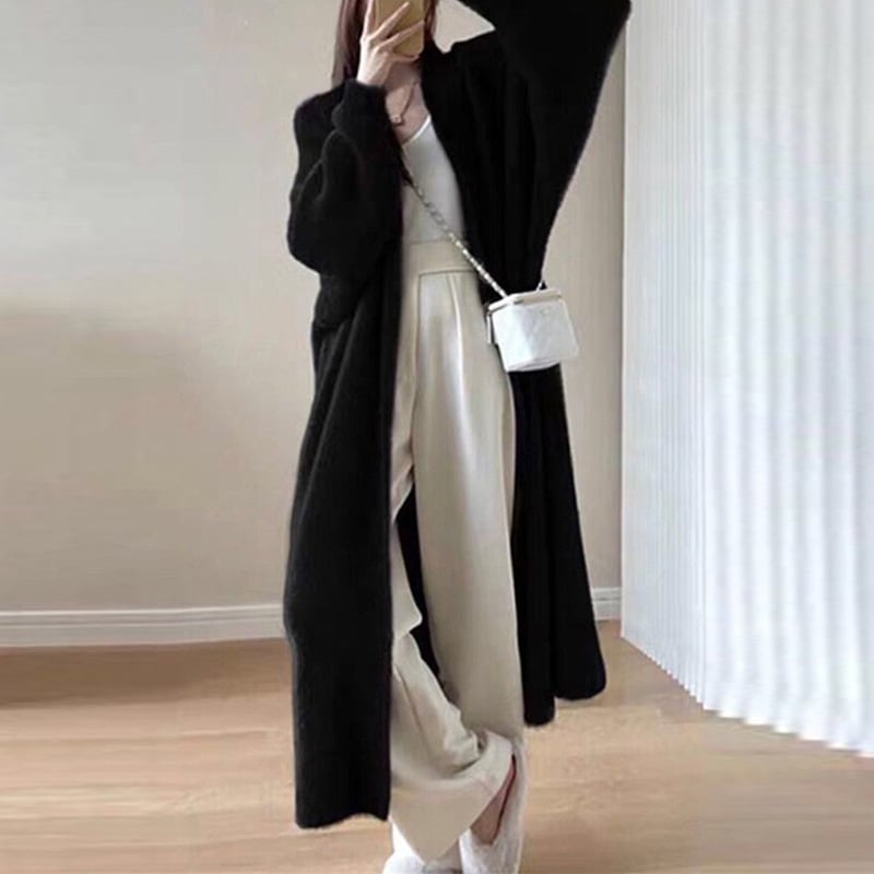 【outer】ロング丈ニットカーデ　M26868