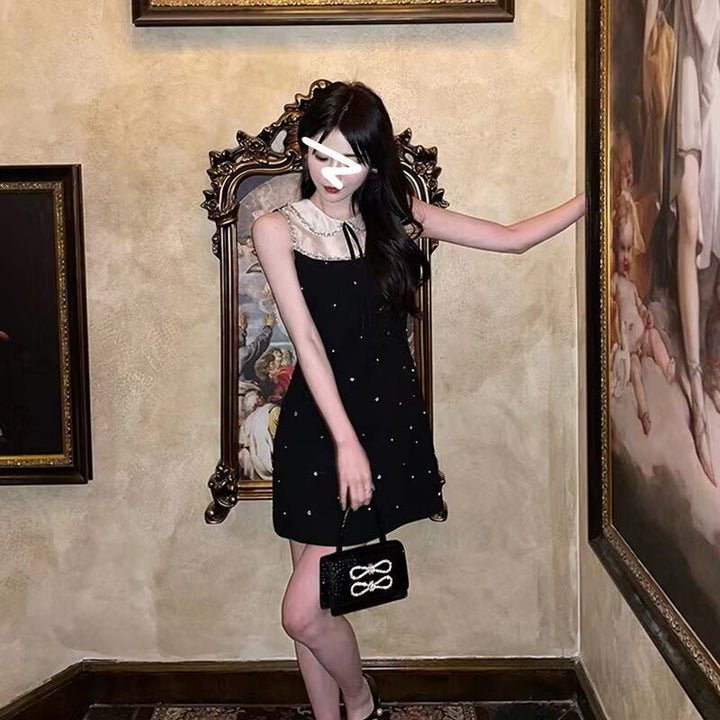 【dress】ビジューノースリーブワンピース　M30039