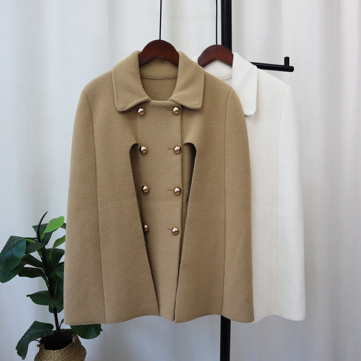 【outer】ダブルボタンケープコート　M18218