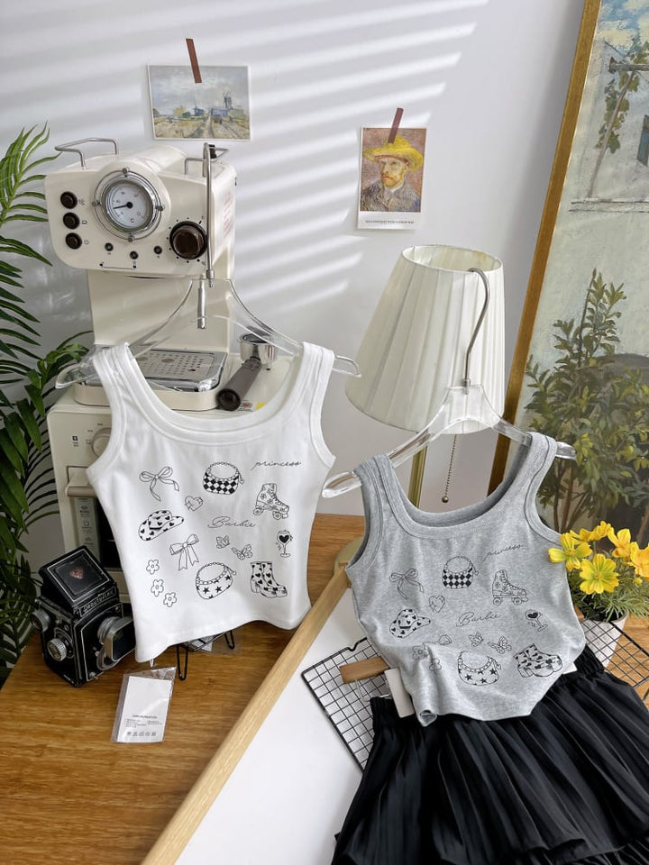 【tops】プリントキャミソール　M24120