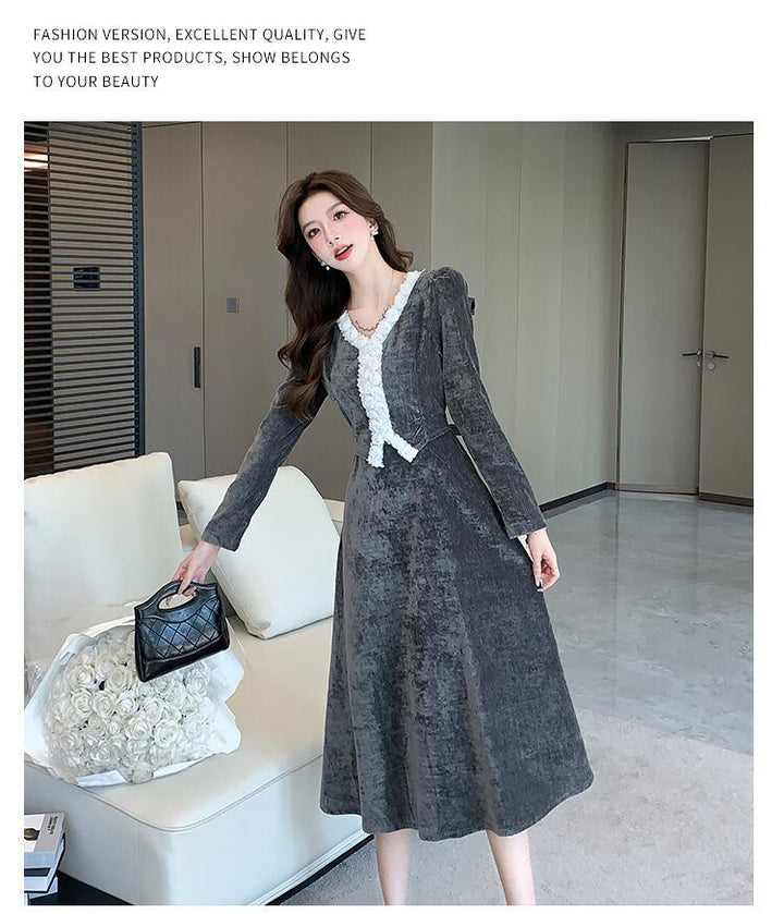 【dress】立体フラワーデートワンピース　M28255
