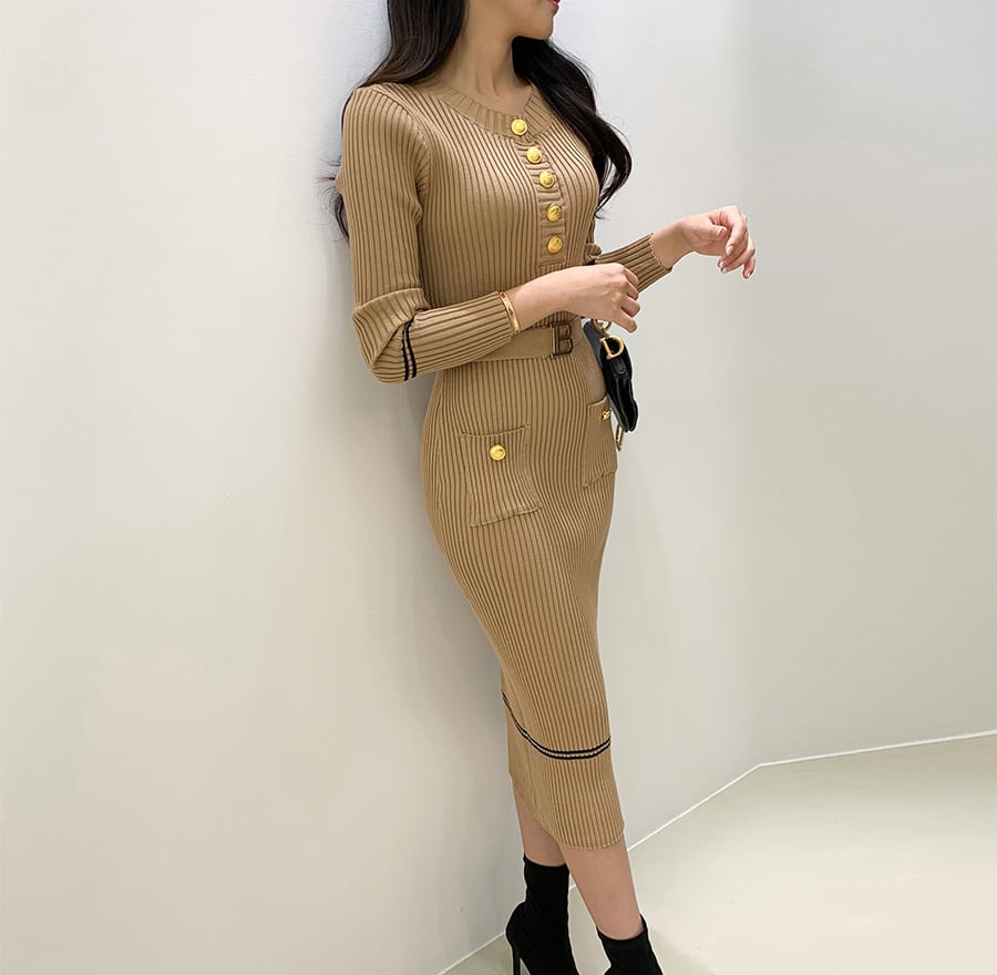 【dress】ニットワンピース　M19324