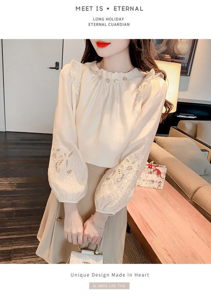 【tops】リボン付きブラウス　M29118