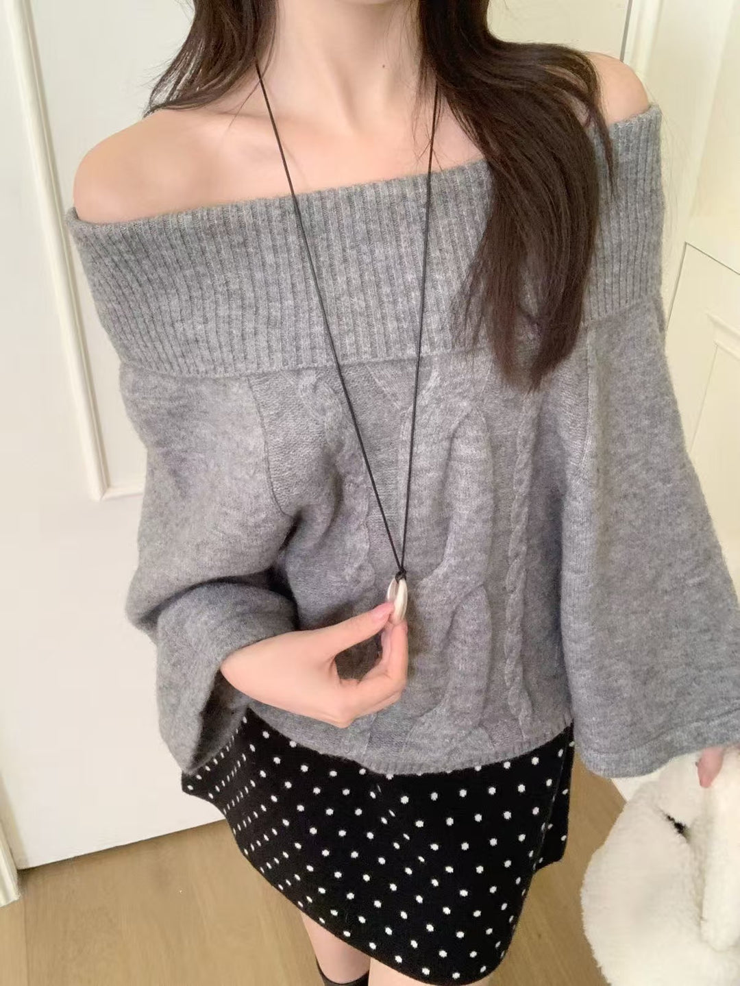 【tops】ニットトップス　K0669