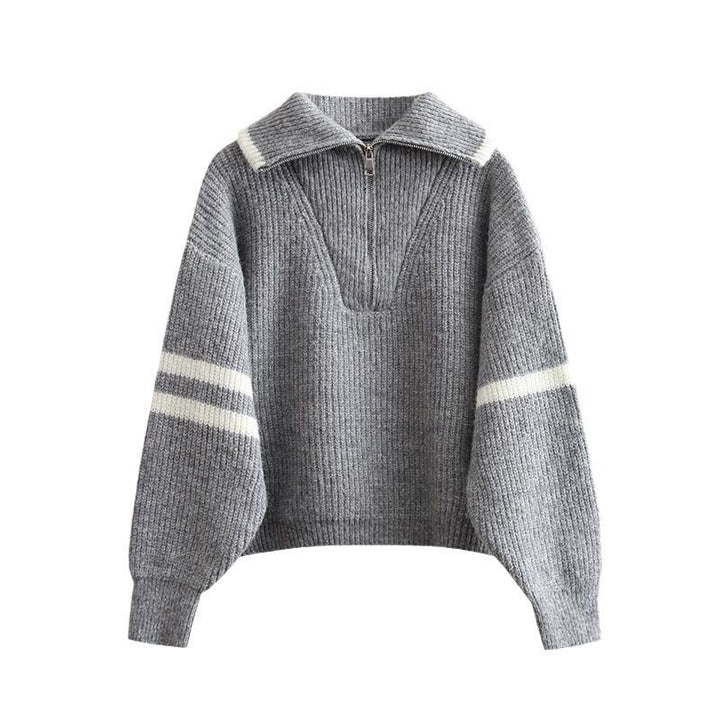 【tops】ファスナーニットセーター　M27253