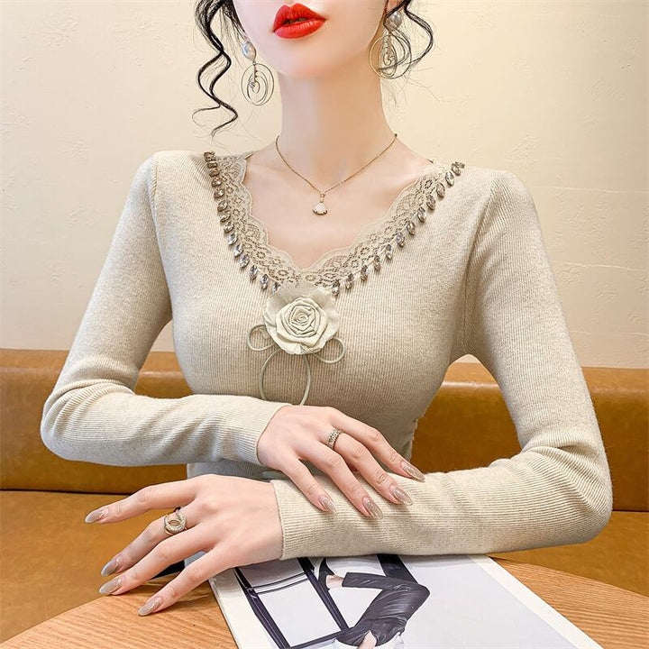 【tops】立体フラワーニットトップス　M27793