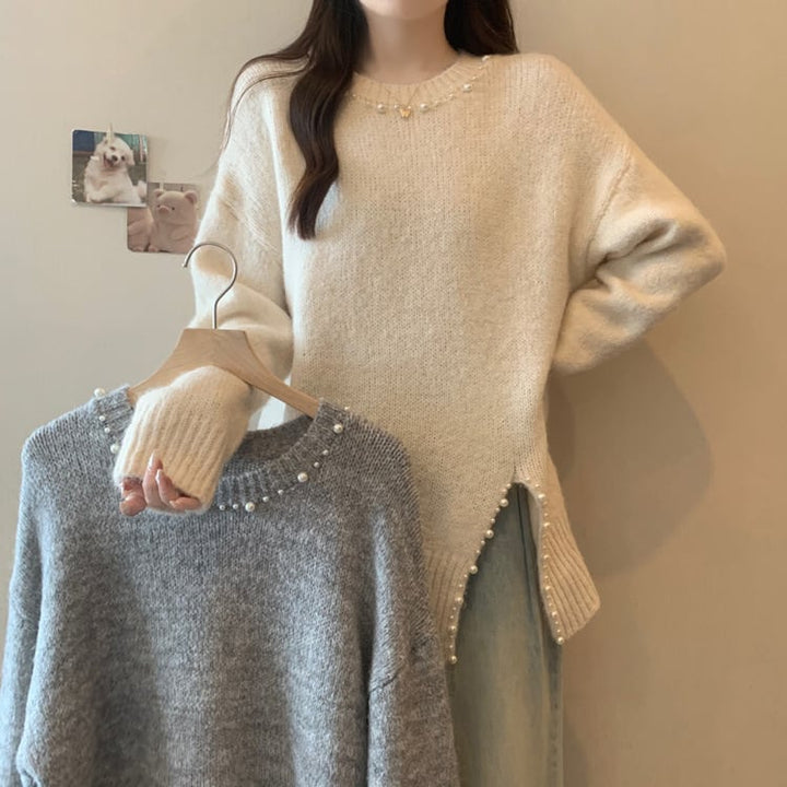 【tops】パールニットセーター　M27415