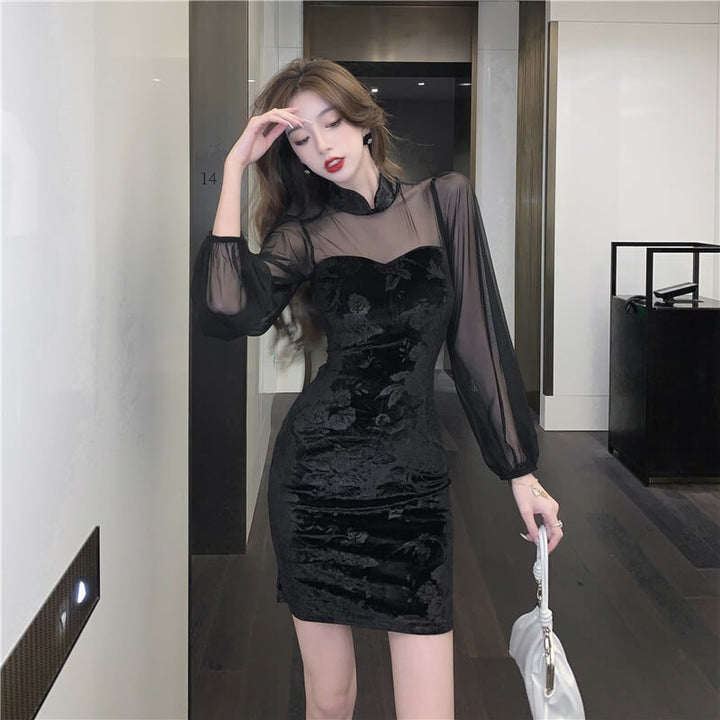 【dress】絶対欲しいエレガント切り替えデートワンピース　M17140
