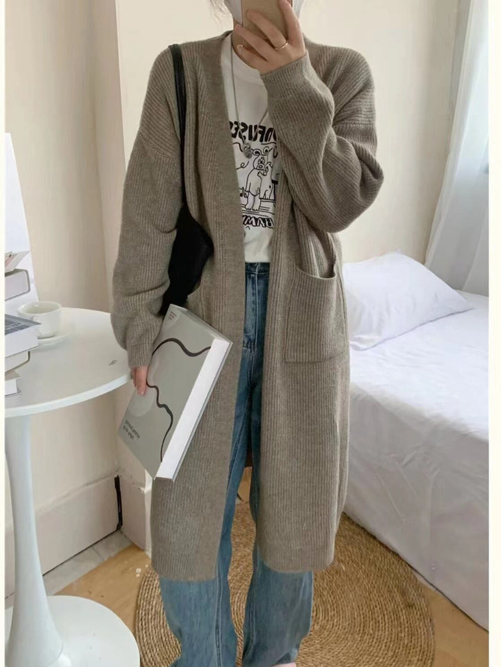【outer】ロング丈ニットカーデ　M19145