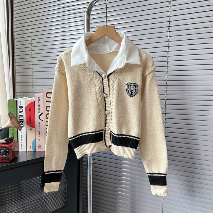 【outer】ドッキングニットカーデ　M18026