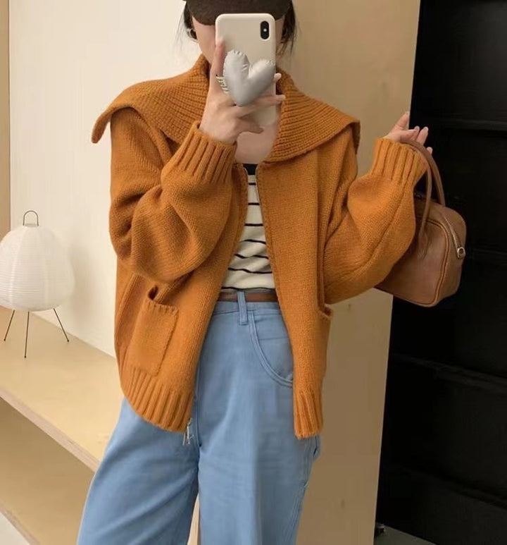 【outer】ファスナーニットカーデ　M27256