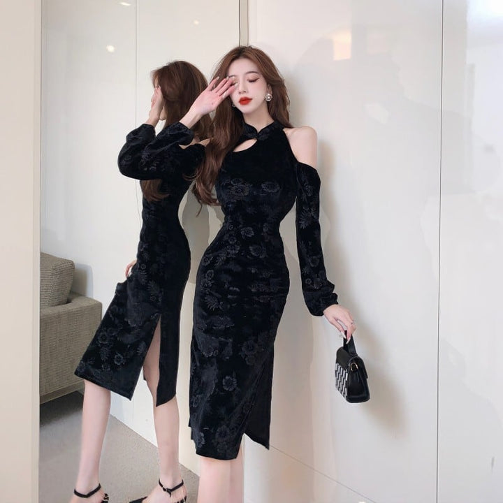 【dress】女性力を高める～オフショルダーワンピース　M17504