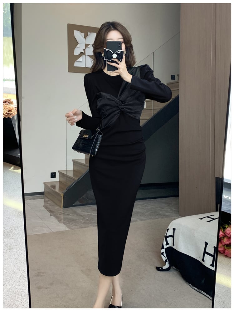 【dress】リボン付きデートワンピース　M18186